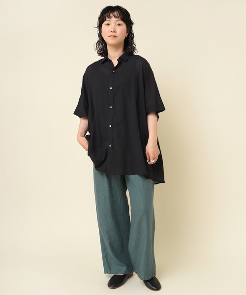 「RNA-N」 7分袖ブラウス MEDIUM ブラック レディース_画像5