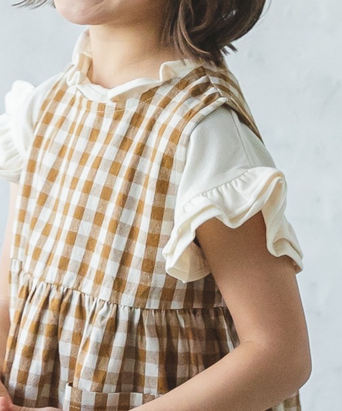 「pairmanon」 「KIDS」ノースリーブワンピース 110 マスタード キッズ_画像4
