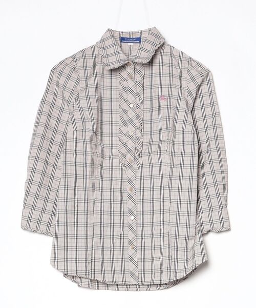 ブルーレーベル、チェック柄 長袖トップス 38 BURBERRY BLUE LABEL（バーバリーブルーレーベル） チェック柄長袖