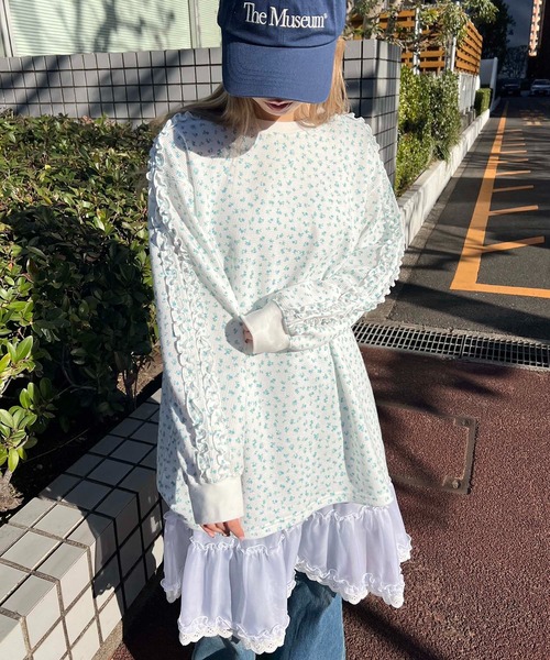 「WC」 長袖ワンピース FREE ピンク レディース_画像5