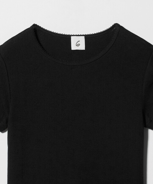 6 tシャツ 半袖 「6(ROKU)」パターンメッシュ Tシャツ レディース 