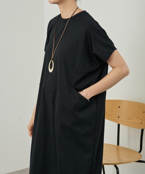 BEARDSLEY（ビアズリー） ワンピース 半袖 ジャージーサックワンピ