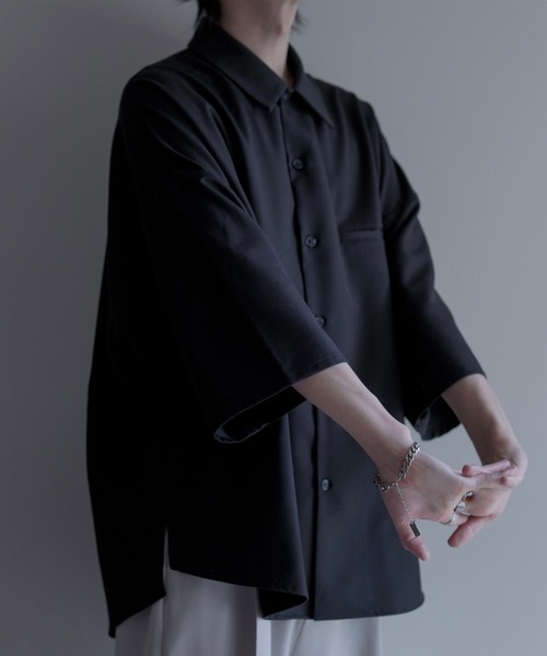 「cussil」 半袖シャツ X-SMALL チャコールグレー メンズ_画像2