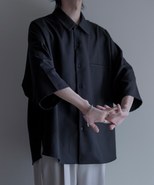 「cussil」 半袖シャツ X-SMALL チャコールグレー メンズ_画像4