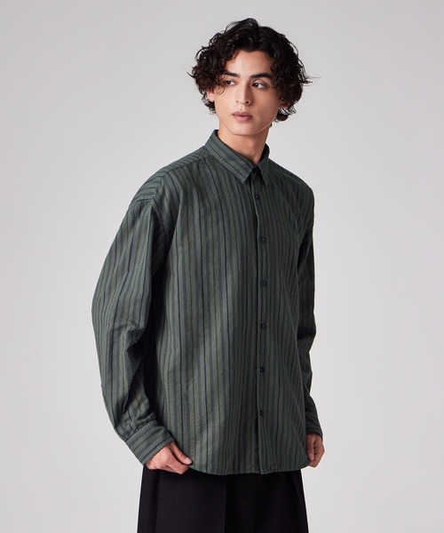 PS Paul Smith シャツ ガーメントダイ ストライプ カジュアルシャツ