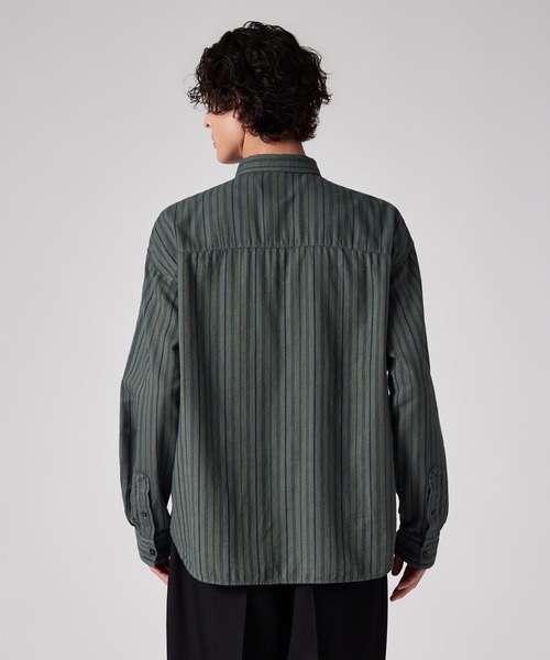 PS Paul Smith シャツ ガーメントダイ ストライプ カジュアルシャツ