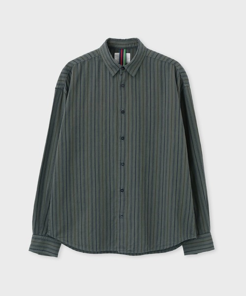 PS Paul Smith シャツ ガーメントダイ ストライプ カジュアルシャツ