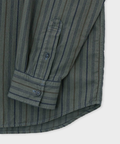 PS Paul Smith シャツ ガーメントダイ ストライプ カジュアルシャツ
