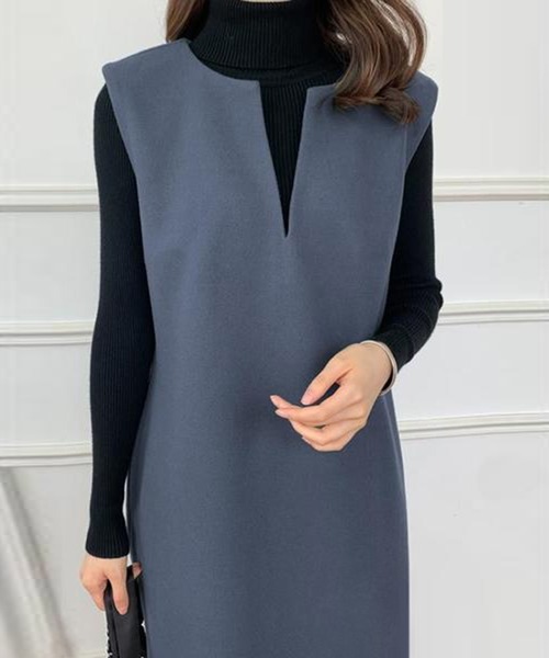 「SETUP7」 サロペットスカート L ベージュ レディース_画像7
