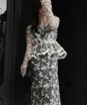 ワンピース layered lace tuck...の詳細画像2