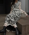 ワンピース layered lace tuck...の詳細画像3