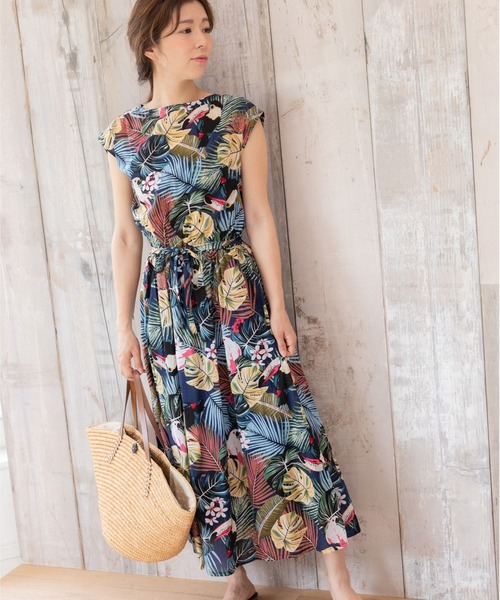 ワンピース フレンチスリーブ ボタニカル リゾートマキシワンピース Zozotown Yahoo 店 通販 Yahoo ショッピング