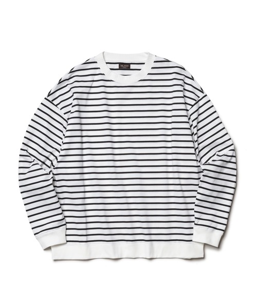 50 割引s メンズ Sサイズ相当 M メンズ Mサイズ相当 L メンズ Lサイズ相当 ホワイト ブラック ブラック系その他 ブラック ホワイト 期間限定特価 Tシャツ Tシャツ サンフォーキン ハイゲージ コットン ボーダー ロンt Tシャツ カットソー メンズ