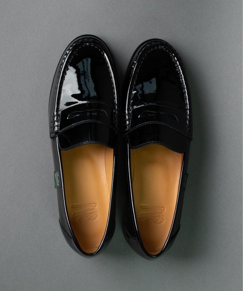 美品　Paraboot パラブーツ VIGNON 美品Paraboot】パラブーツ5.5VIGNONエナメルローファー