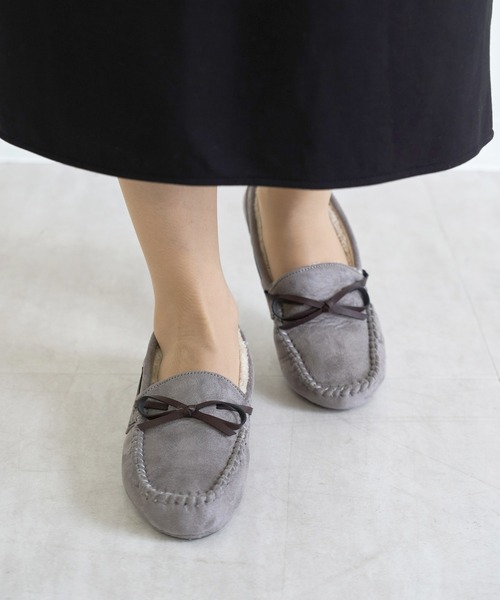 moz（モズ） シューズ モカシン デッキシューズ スエード調フェイク