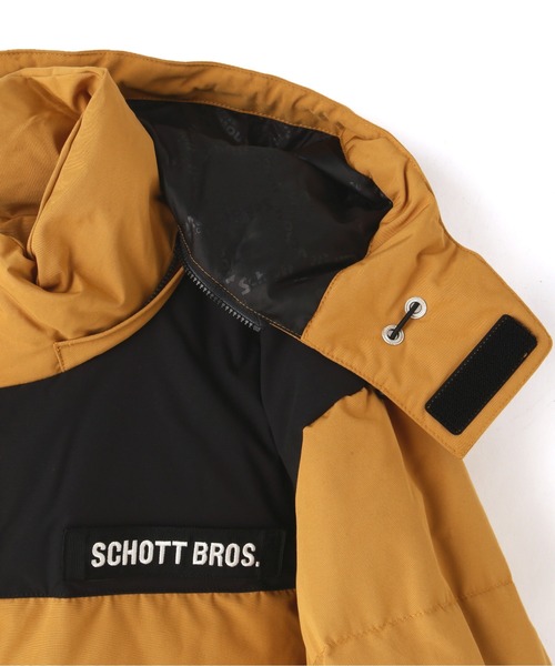 【美品】Schott CLASSIC ２TONE DOWN Sサイズ マスタード Schott N.Y.C ダウンジャケット ダウン Schott／ショット