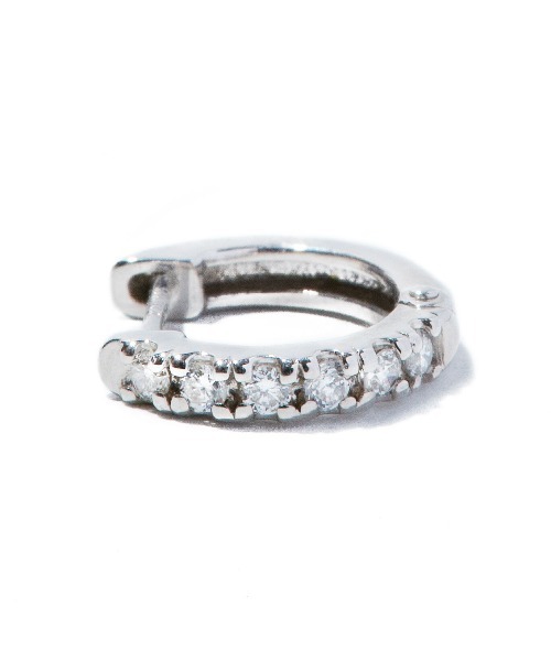 ピアス 「les bon bon」two face diamond pierce single WG BOB258W レディースの画像