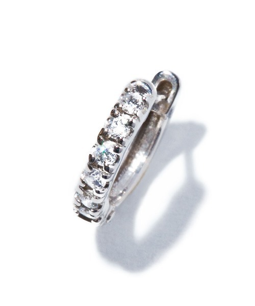 ピアス 「les bon bon」two face diamond pierce single WG BOB258W レディースの画像