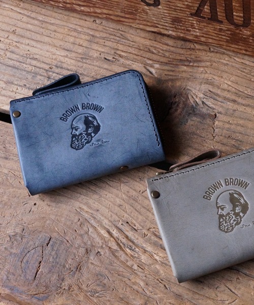 【美品】 ブラウンブラウン 財布 レザー Mr.Brown ミニウォレット BrownBrown 財布 「BrownBrown」ブラウンブラウン/Mr.Brownエル