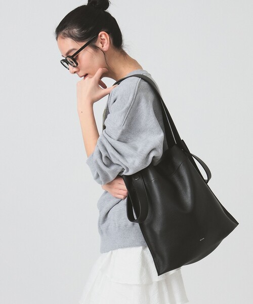 Ray BEAMS BEAURE 2wayバッグ　ブラック レザー Ray BEAMS（レイ ビームス） トートバッグ BEAURE × Ray BEAMS / 別注