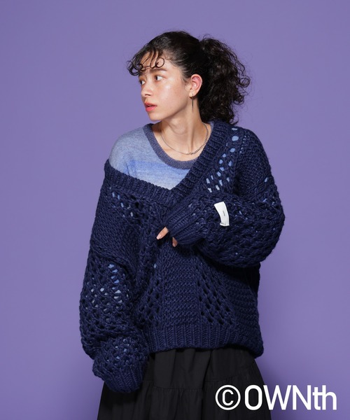 ファッション セーター ニット OWNth 透かし編みニット ZOZOTOWN : レディース ミュージシャン