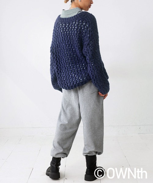 ニット セーター MIRIAM Triangle Logo Vn Ls Sweater セーター レディース レディース OWNth ニット セーター 透かし編みニット レディース : ZOZOTOWN