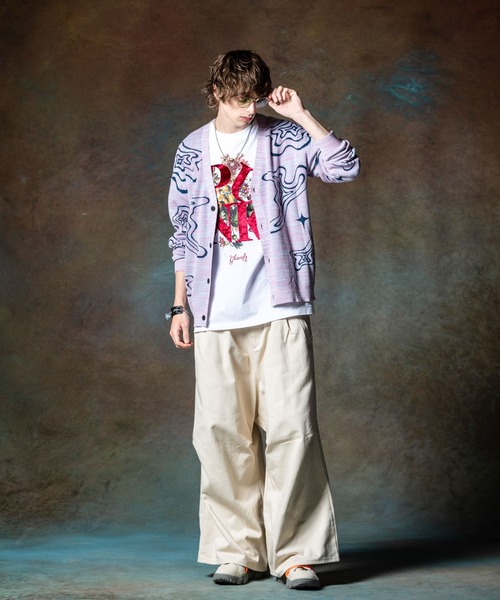 glamb ストライプパンツ Lサイズ Sparkle Stripe Jogger Pants / スパークルストライプジョガー