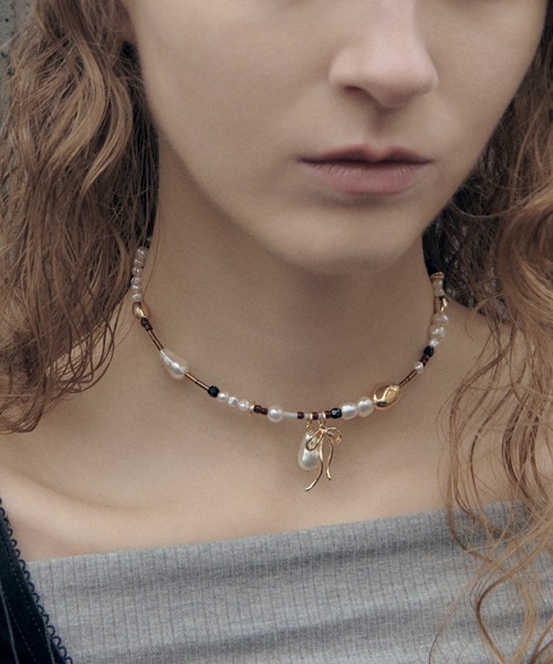 GOLDY（ゴールディ） ネックレス マルチ ビーズ ネックカフ レディース