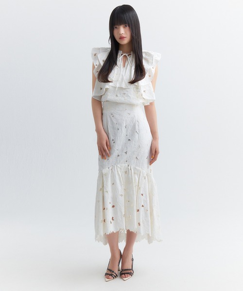 EIMY ISTOIRE（エイミーイストワール） スカート flower embroidery