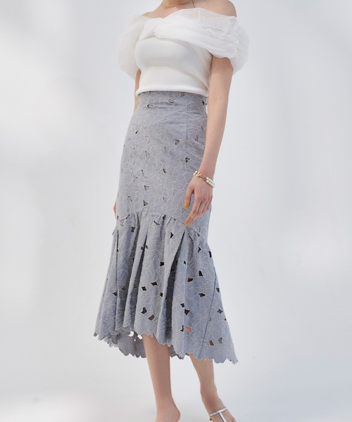 EIMY ISTOIRE（エイミーイストワール） スカート flower embroidery