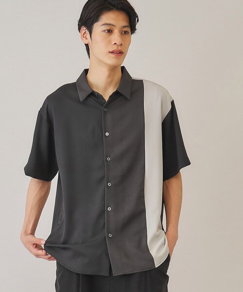 ロゴプリント チェックシャツ THE SHOP TK シャツ 「10色展開」プリントデザインシャツ