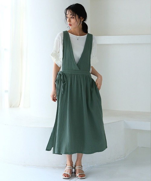 11)Foxy柔らか甘いワンピース美品 吸汗速乾2点セット（7分袖ロング丈カーディガン+ワンピース