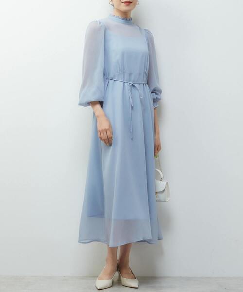 ワンピース フリルハイネックフレアドレス | Tiara | 02