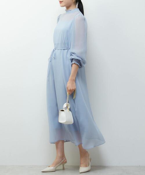 ワンピース フリルハイネックフレアドレス | Tiara | 05