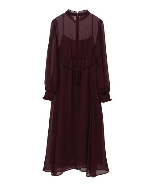 ワンピース フリルハイネックフレアドレス | Tiara | 12