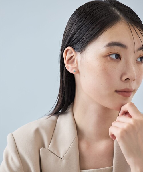 ピアス K10YG ピアス ターコイズ レディースの画像