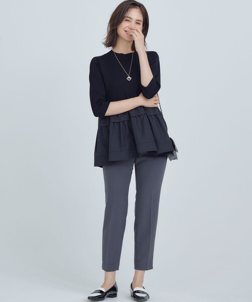 組曲（KUMIKYOKU） ニット セーター ブラウスコンビ ティアードニット