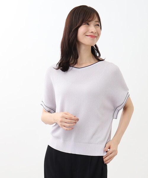 ニット セーター 「SALE／WEB限定カラーあり／洗える／涼しく着られる」ラメプルオーバーニット レディース