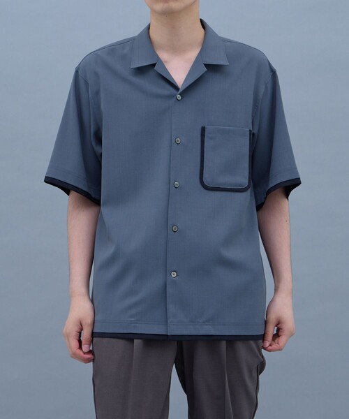 シャツ SUMMER WOOL レイヤードシャツ メンズ