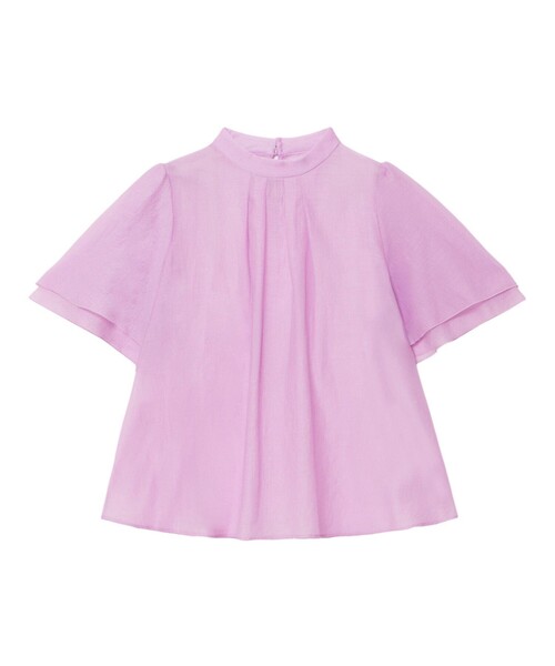 ANAYI（アナイ） ブラウス シャツ スパンオーガンジーボウタイ