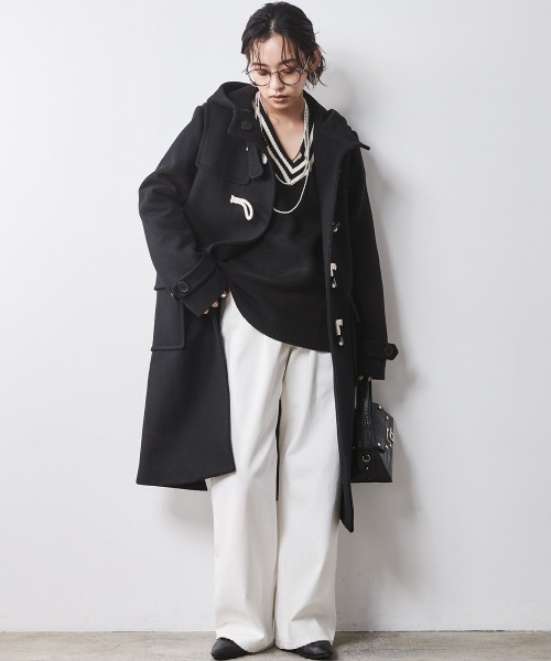 CHIC STYLE ニット セーター 袖ラインVネックニットプルオーバー