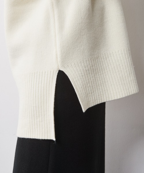 CHIC STYLE ニット セーター 袖ラインVネックニットプルオーバー
