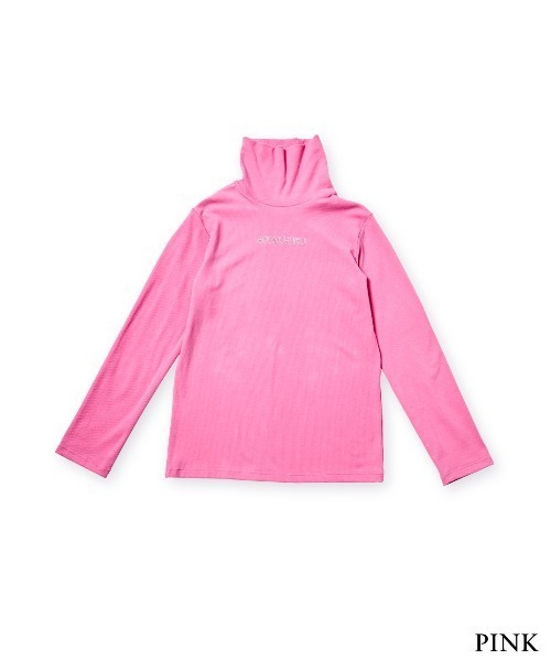 tシャツ Studs logo high neck tops レディース