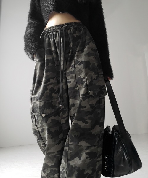 me+em select（ミームセレクト） カーゴパンツ 「 裾絞り可能2WAY