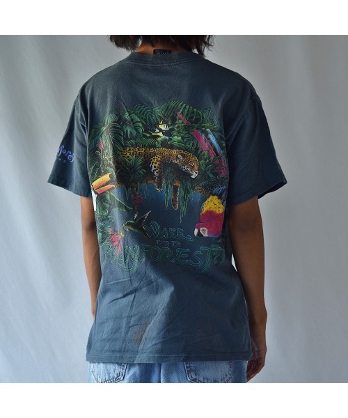 90s USA製 Rain forest cafe 蛙 vintage Tシャツ 90s USA製 レインフォレストカフェ Tシャツ 半袖 アニマル