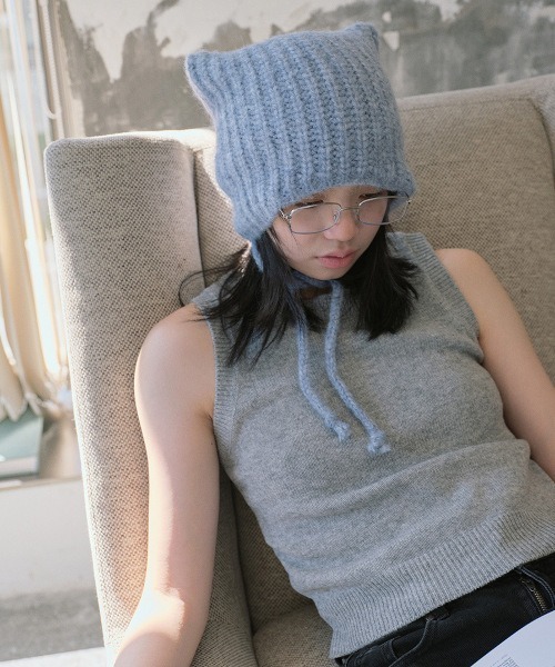 ARCHIVER ニット帽 ニットキャップ 「Bz」シャギーコードフラップ