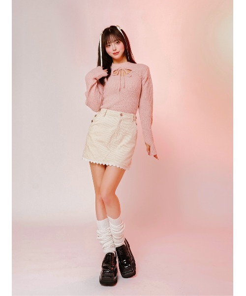Darich（ダーリッチ） スカート コーデュロイレースミニスカート