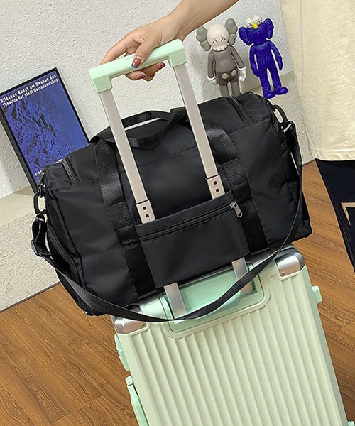 ボストンバッグ 折りたためる！マルチポケットトラベルバッグ
