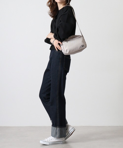 ネイビー 刺繍 ショルダーバッグ 刺繍デザイン ネイビー ショルダーバッグ