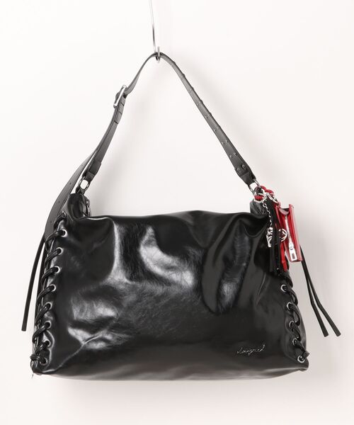 Desigal デシグアル　ショルダーバッグ　黒　ブラック デシグアル Desigual ロゴ マキシショルダーバッグ （グレー